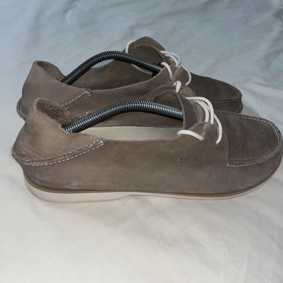 Olukai Holokai Mens US 12 EU 45 Leather Casual Boat Shoes Lace Up Non-Marking - Picture 4 of 16